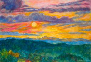 Blue Ridge Parkway Artist is Frowning and Look for a Cliff...